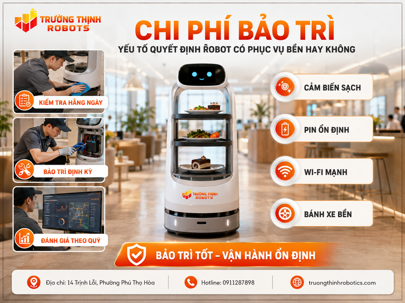 Chi phí bảo trì: yếu tố quyết định robot có phục vụ bền hay không