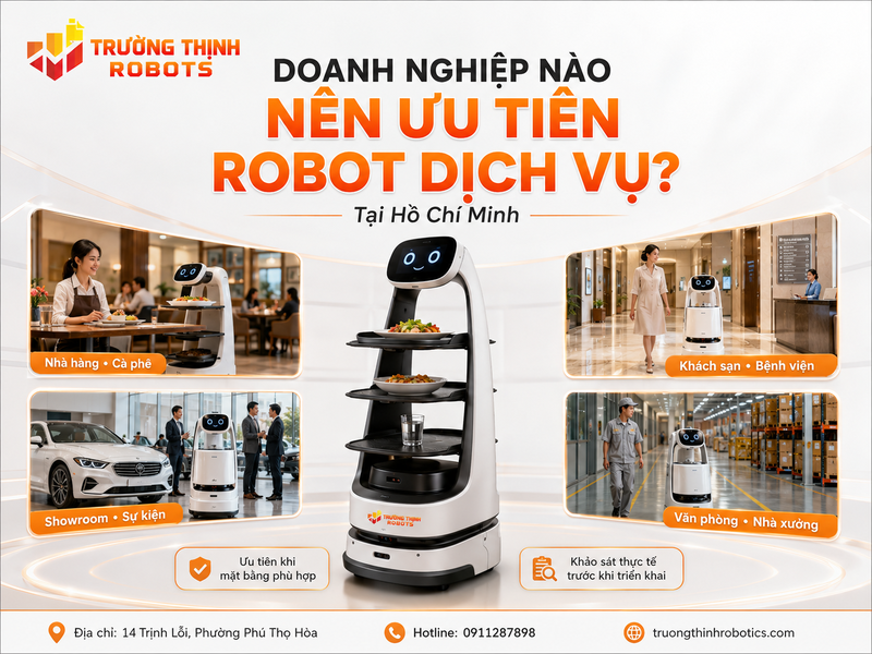 Doanh nghiệp nào tại Hồ Chí Minh nên ưu tiên robot dịch vụ?