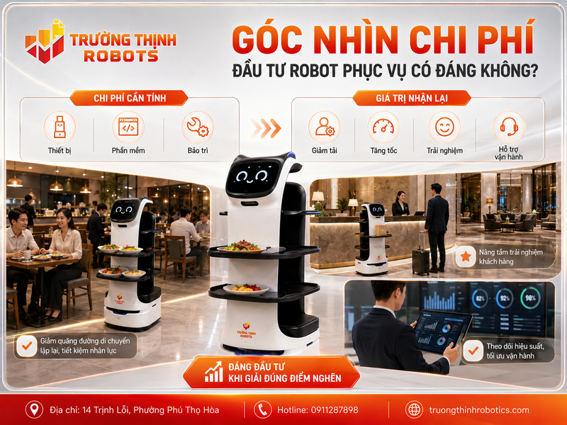 Góc nhìn chi phí: đầu tư robot phục vụ có đáng không?