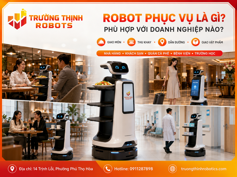 Robot phục vụ là gì và phù hợp với doanh nghiệp nào?