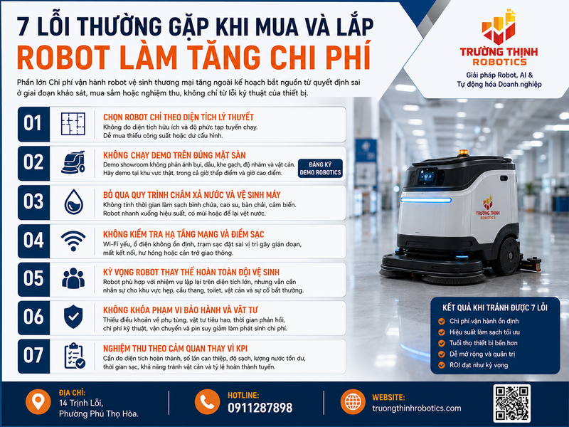 7 lỗi thường gặp khi mua và lắp robot làm tăng chi phí