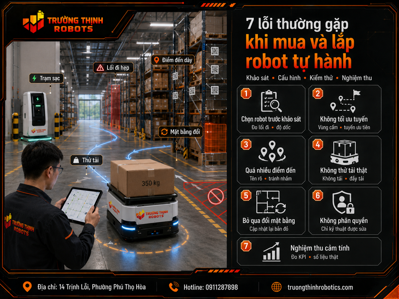 7 lỗi thường gặp khi mua và lắp robot tự hành