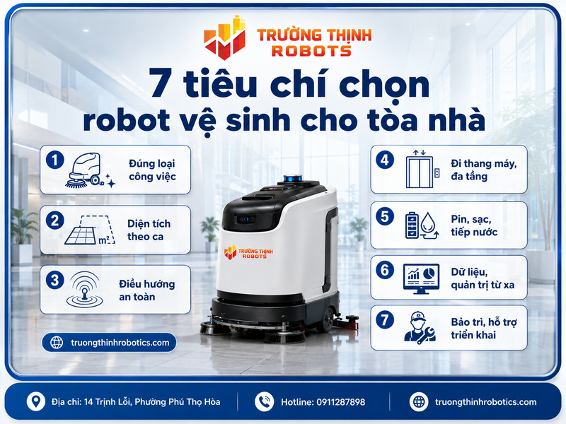 7 tiêu chí chọn robot vệ sinh cho tòa nhà