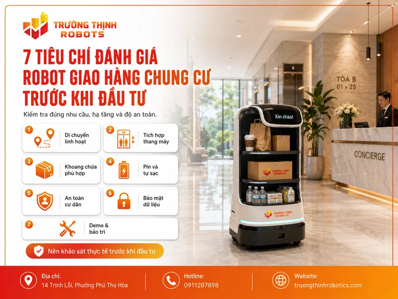 7 tiêu chí đánh giá robot giao hàng chung cư trước khi đầu tư