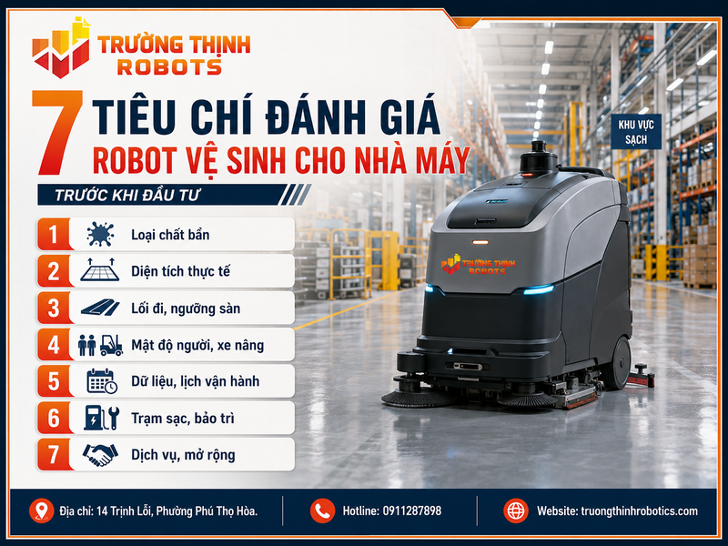 7 tiêu chí đánh giá Robot vệ sinh cho nhà máy trước khi đầu tư