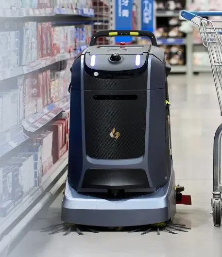 Robot vệ sinh Gausium Mira AI quét và chà sàn cho không gian thương mại