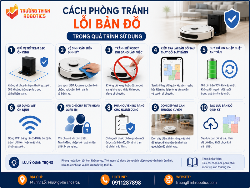 Cách phòng tránh lỗi bản đồ trong quá trình sử dụng