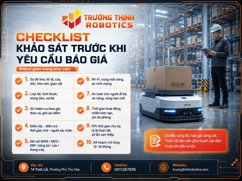 Checklist khảo sát trước khi yêu cầu báo giá