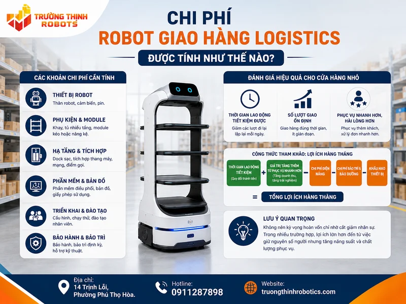 Chi phí Robot giao hàng logistics được tính như thế nào?