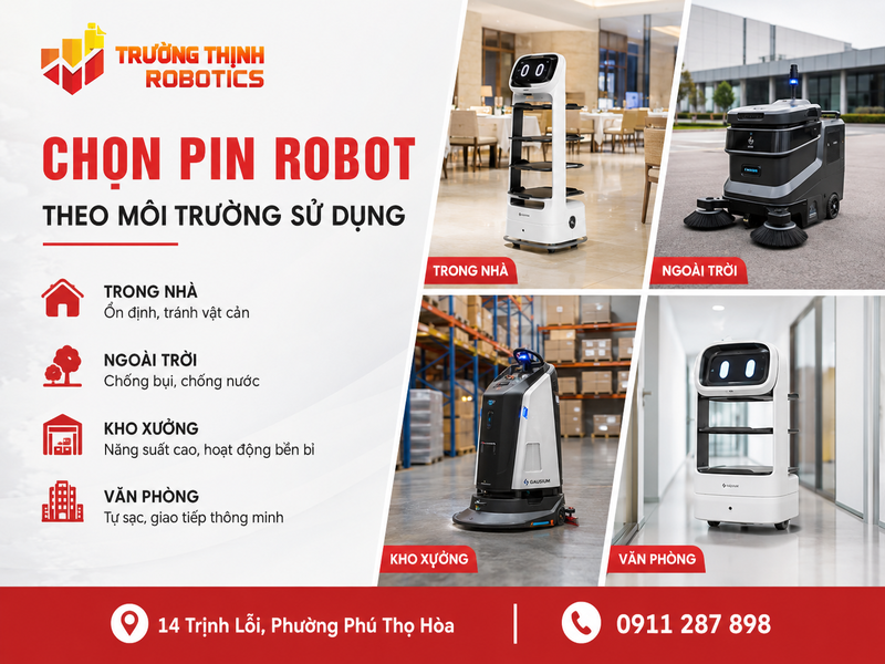 Chọn pin robot theo môi trường sử dụng