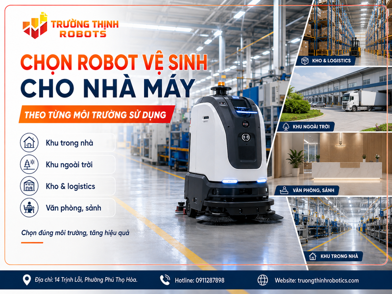 Chọn Robot vệ sinh cho nhà máy theo từng môi trường sử dụng