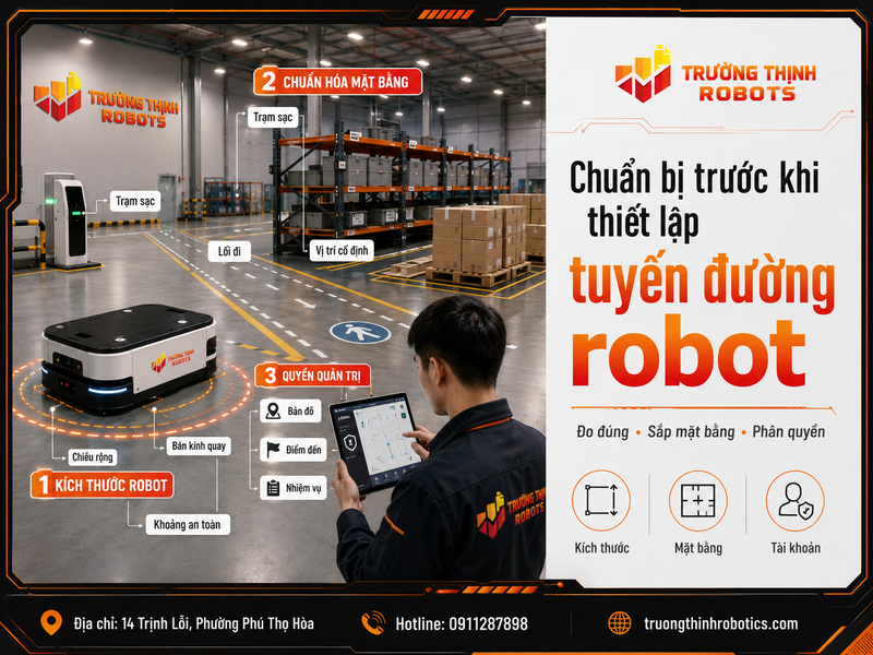 Chuẩn bị trước khi thiết lập tuyến đường robot