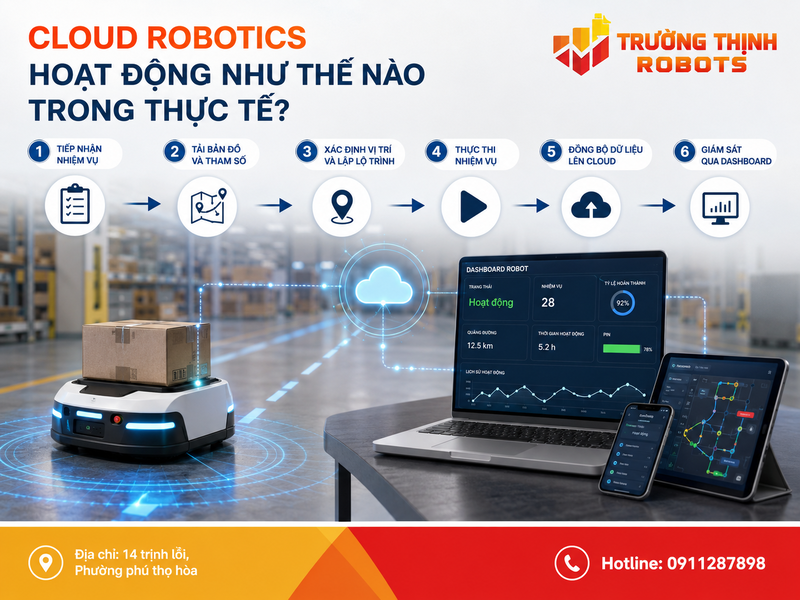 Cloud Robotics hoạt động như thế nào trong thực tế?