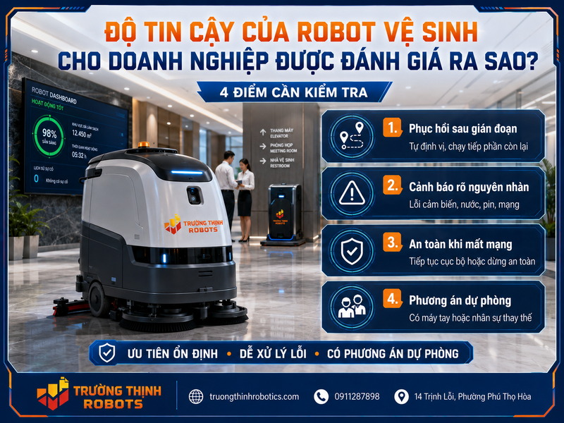 Độ tin cậy của Robot vệ sinh cho doanh nghiệp được đánh giá ra sao?