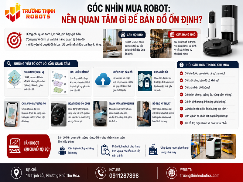 Góc nhìn mua robot: nên quan tâm gì để bản đồ ổn định?