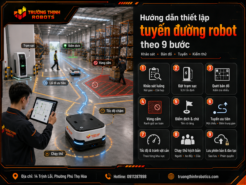 Hướng dẫn thiết lập tuyến đường robot theo 9 bước