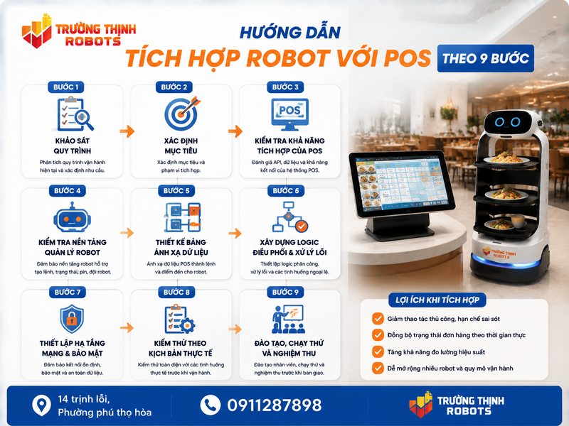 Hướng dẫn tích hợp robot với POS theo 9 bước