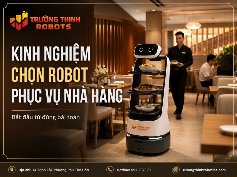 kinh nghiệm chọn robot phục vụ nhà hàng