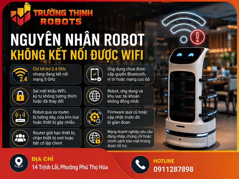 Nguyên nhân robot không kết nối được WiFi