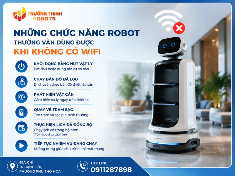 Những chức năng robot thường vẫn dùng được khi không có WiFi
