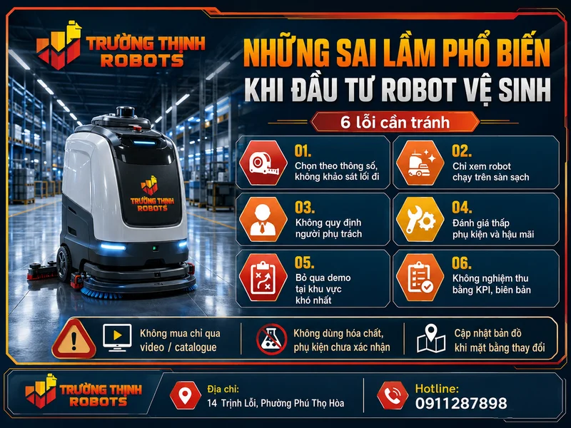 Những sai lầm phổ biến khi đầu tư robot vệ sinh