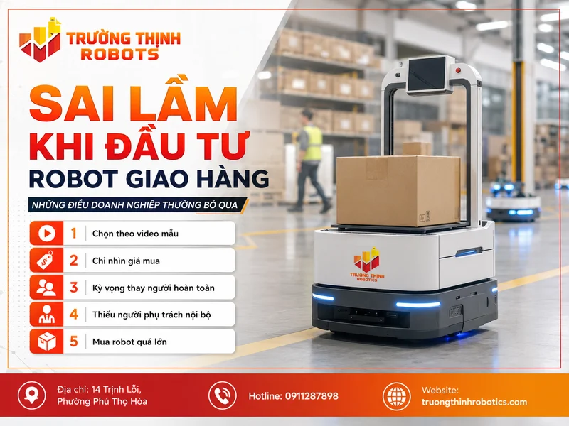 Những sai lầm thường gặp khi đầu tư các loại robot giao hàng hiện nay