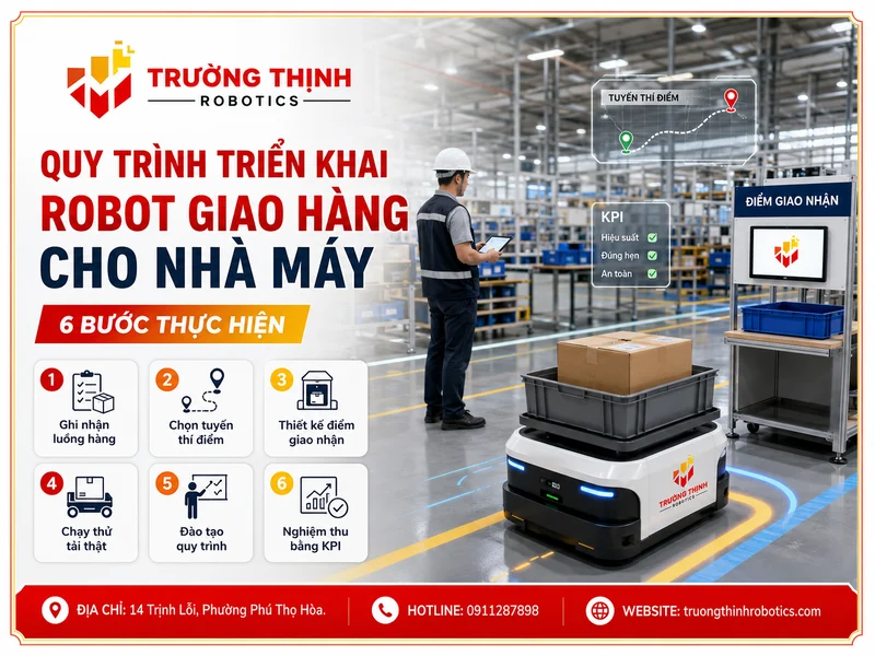 Quy trình triển khai robot giao hàng cho nhà máy