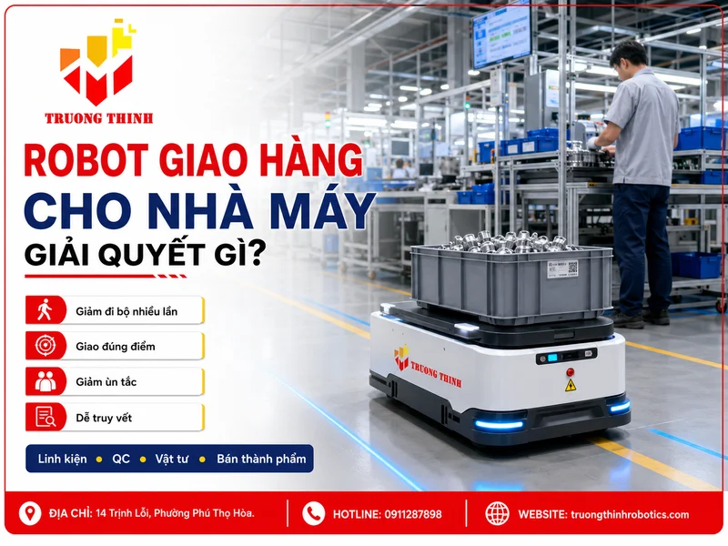 Robot giao hàng cho nhà máy giải quyết vấn đề gì?