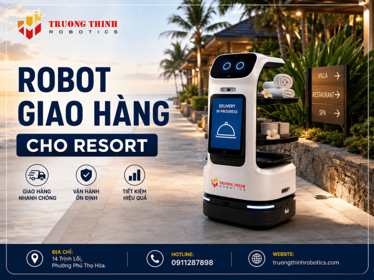 Robot giao hàng cho resort: 9 tiêu chí chọn giải pháp hiệu quả