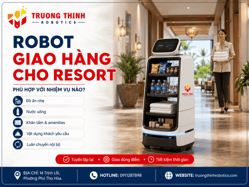 Robot giao hàng cho resort phù hợp với những nhiệm vụ nào?