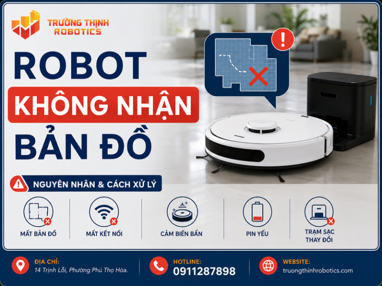 Robot không nhận bản đồ: 9 bước kiểm tra và xử lý hiệu quả