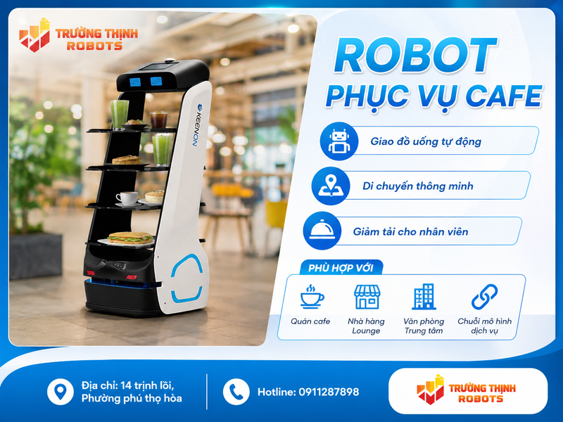 Robot phục vụ cafe là gì và phù hợp với mô hình nào?