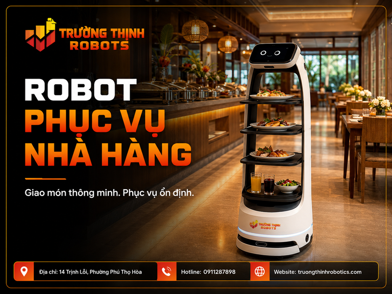 Robot phục vụ nhà hàng: Review kỹ thuật lắp đặt 2026