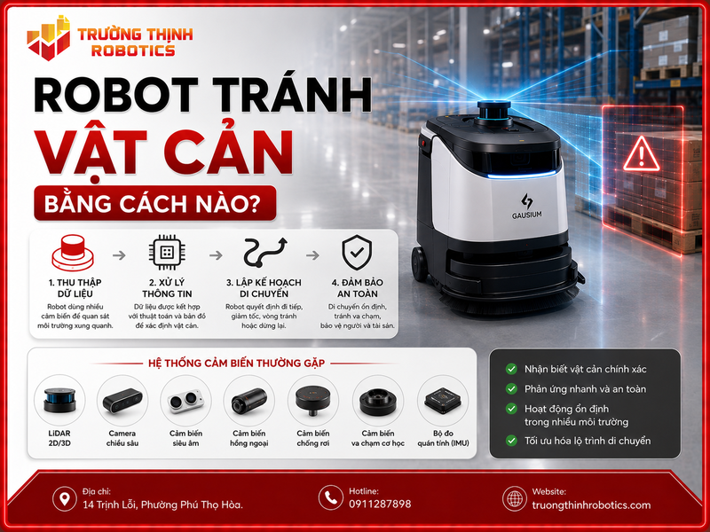 Robot tránh vật cản bằng cách nào?