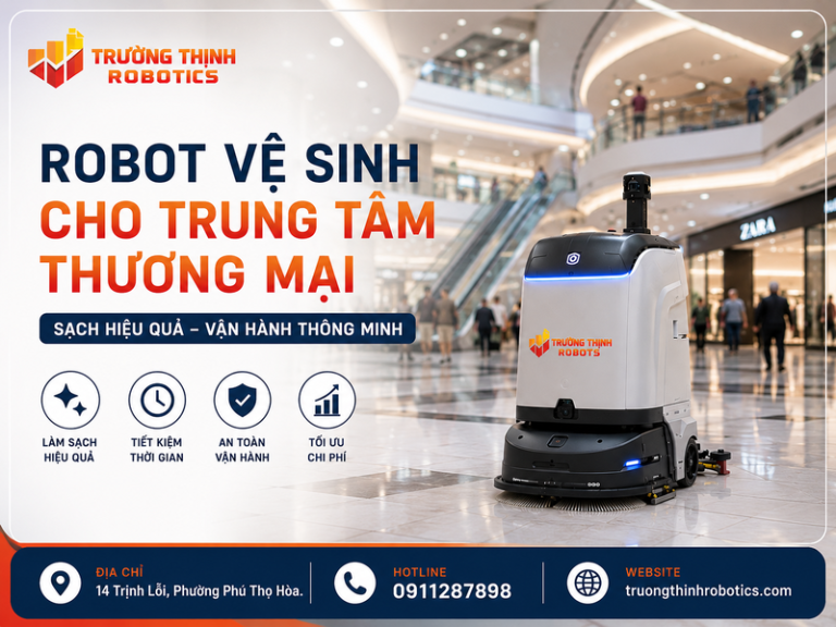 Robot vệ sinh cho trung tâm thương mại: Đánh giá an toàn, bảo mật và hiệu quả