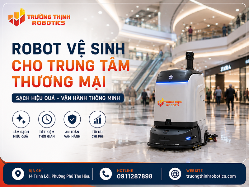 Robot vệ sinh cho trung tâm thương mại