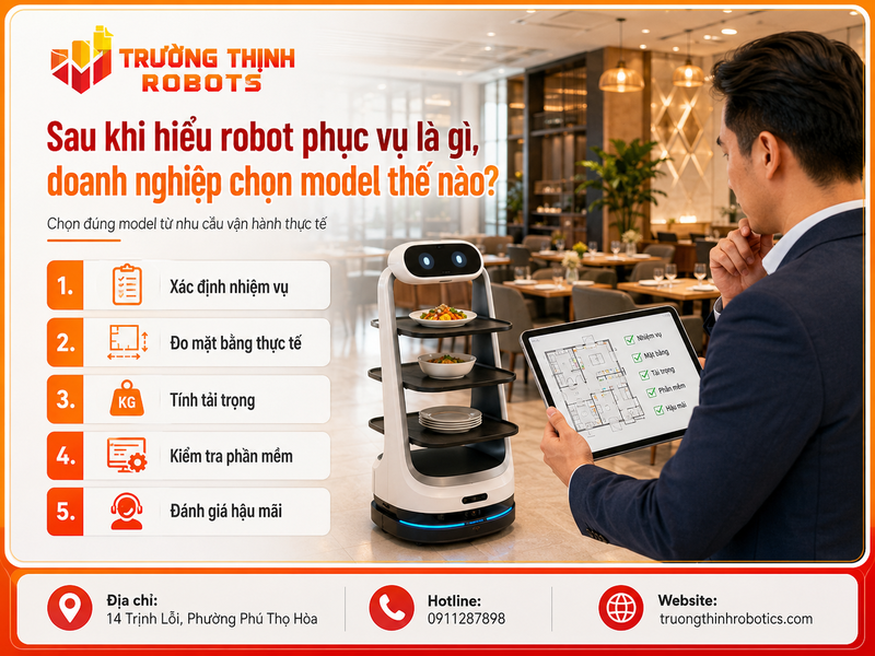 Sau khi hiểu robot phục vụ là gì, doanh nghiệp chọn model thế nào?