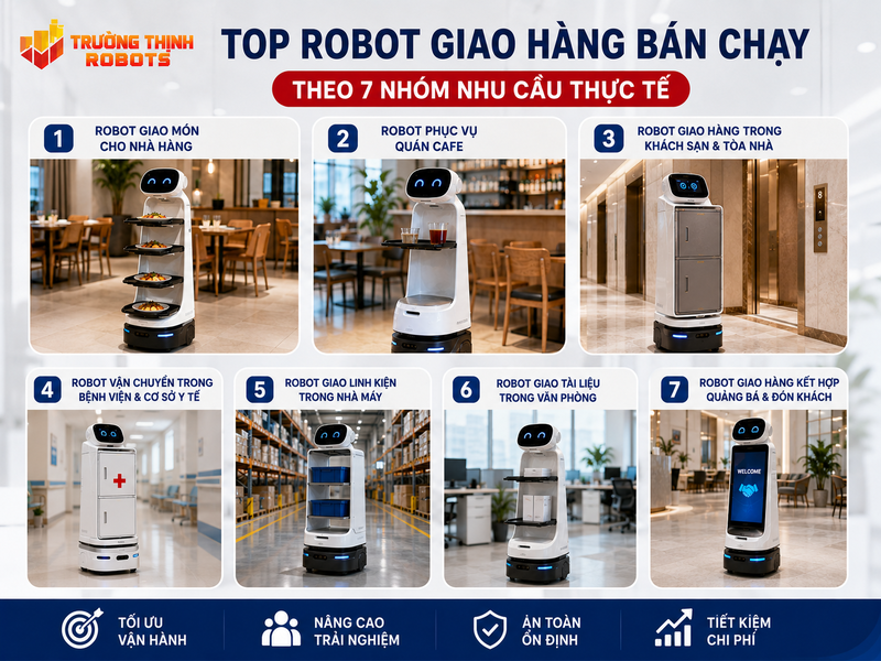 Top robot giao hàng bán chạy theo 7 nhóm nhu cầu thực tế