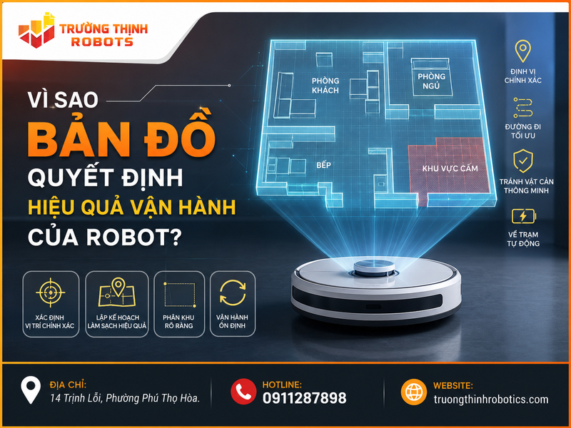 Vì sao bản đồ quyết định hiệu quả vận hành của robot?