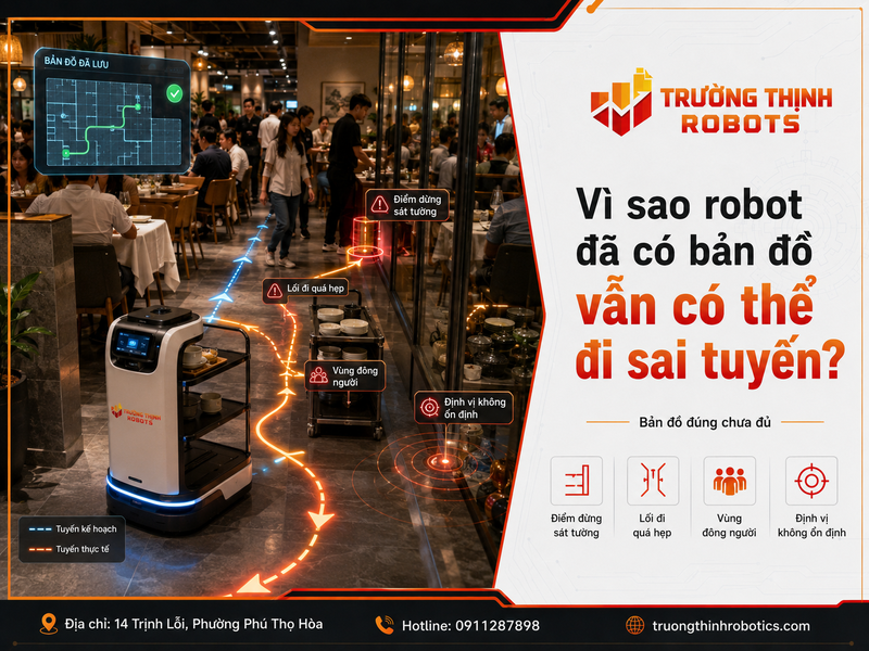 Vì sao robot đã có bản đồ vẫn có thể đi sai tuyến?