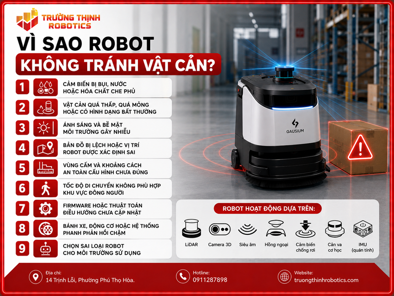 Vì sao robot không tránh vật cản?