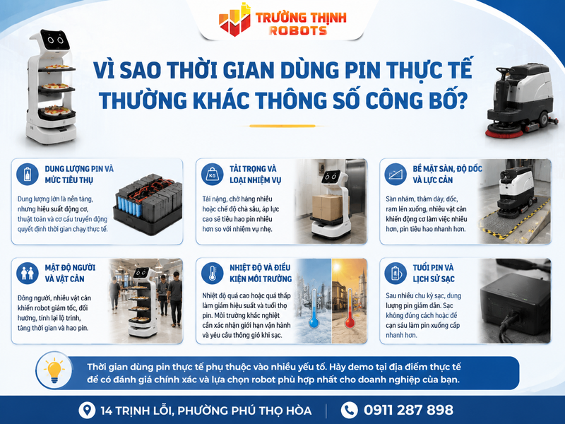 Vì sao thời gian dùng pin thực tế thường khác thông số công bố?
