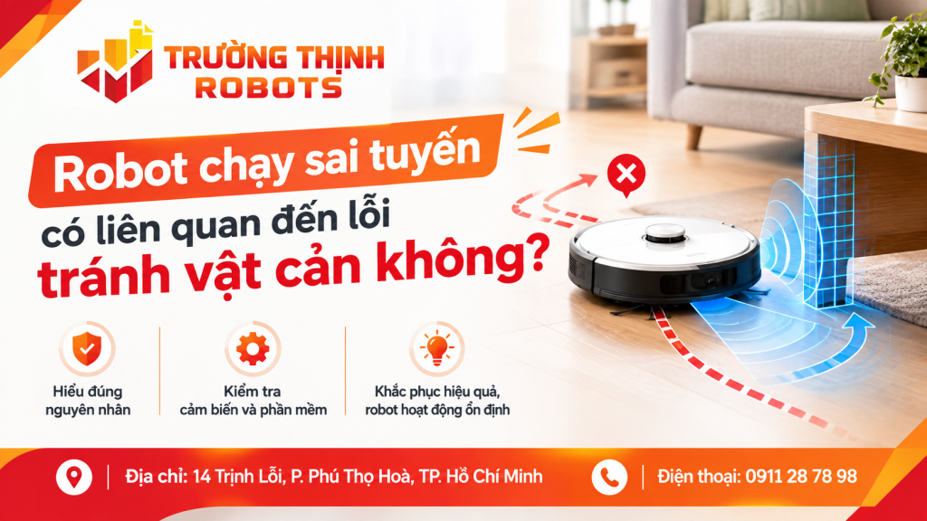 Robot chạy sai tuyến có liên quan đến lỗi tránh vật cản không?