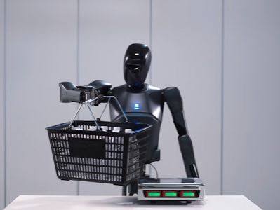 Robot bán hình người PUDU D7 – Semi-Humanoid Robot AI công nghiệp