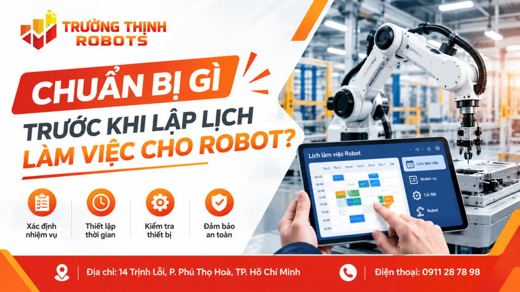 Chuẩn bị gì trước khi lập lịch làm việc cho robot?