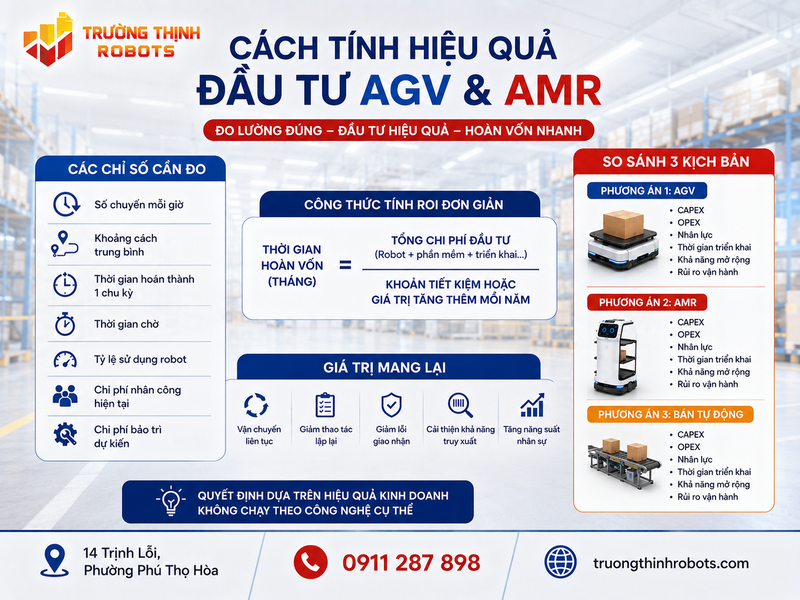 Cách tính hiệu quả đầu tư AGV và AMR