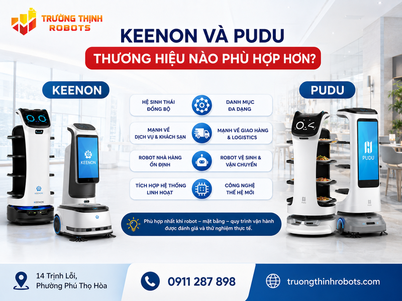 Keenon và Pudu: thương hiệu nào phù hợp hơn?