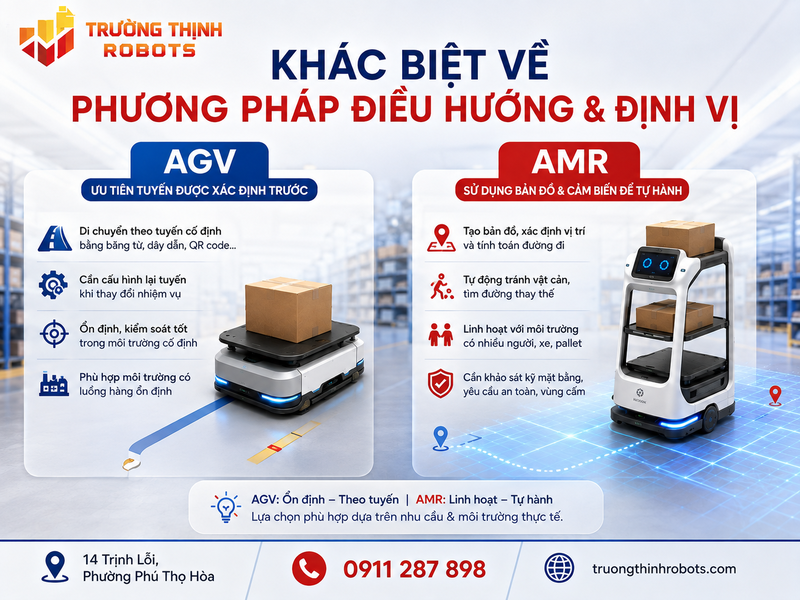 Khác biệt về phương pháp điều hướng và định vị