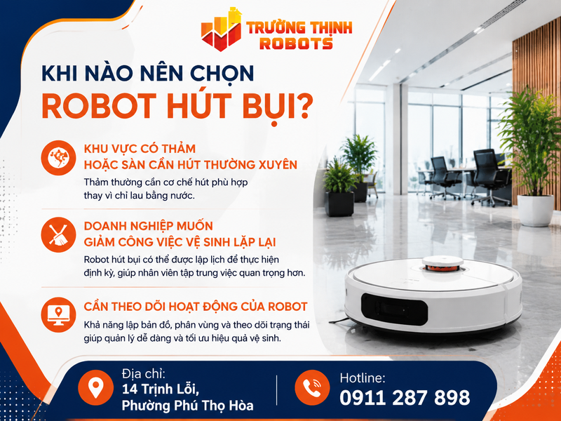 Khi nào nên chọn robot hút bụi?
