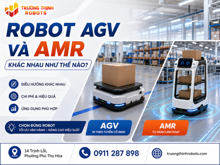 Robot AGV và AMR khác nhau như thế nào? So sánh chi tiết để chọn đúng